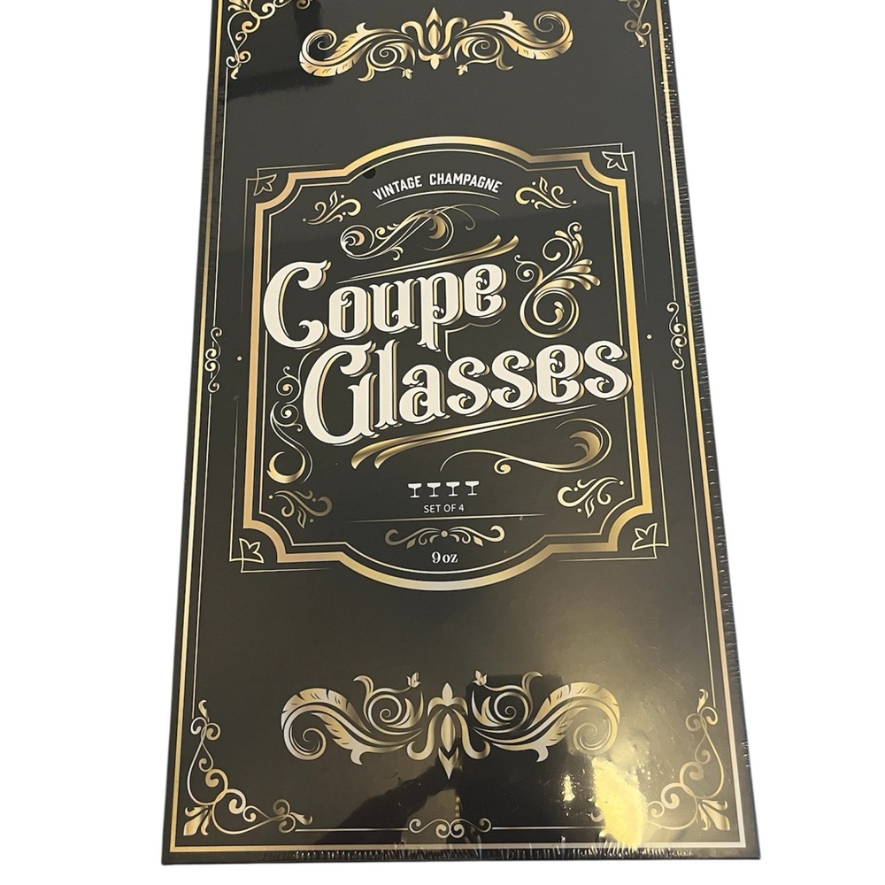 Vintage Champagne Glasses Martini Glasses Set of 4
